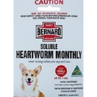 St Bernard Soluble Heartworm Tablets Small Dog Upto 11kg 6 Tabs (out of stock)