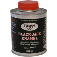 Equinade Black Jack Gloss Show Enamel Waterproof Horse Hoof Paint 250ml