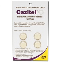 Cazitel Allwormer Tablet For Dogs 10kg 4 Tablets