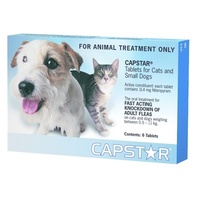 Capstar For Small Dogs & Cats 0.5-11kg 6 Tablets