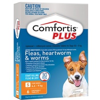 Comfortis Plus 4.6-9kg Chewable Orange Dog 6 Pack