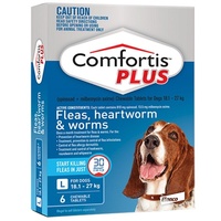 Comfortis Plus 18.1-27kg Chewable Blue Dog 6 Pack