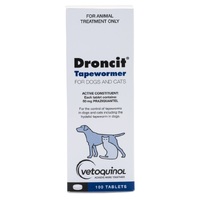 Droncit Tapewormer For Dogs And Cats 100 Tabs