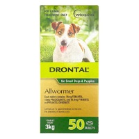 Drontal Allwormer 3kg Tablets Small Dogs And Puppies - 50 Tabs