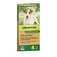 Drontal Allwormer 3kg Tablets Small Dogs And Puppies - 4 Tabs