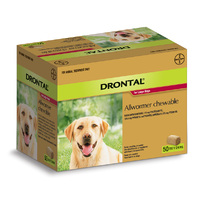Drontal Allwormer Chewable For Large Dogs 35kg - 50 Chews