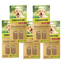 Drontal Allwormer Chewable For Large Dogs 35kg - 10 Chews (5 x 2packs)