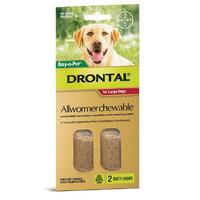 Drontal Allwormer Chewable For Large Dogs 35kg  - 2Chews