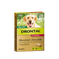 Drontal Allwormer Chewable For Large Dogs 35kg - 20 Chews
