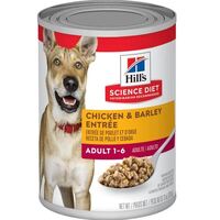 Hill's Science Diet Dog - Adult 1-6 Chicken & Barley Entrée - Wet Food 370gm x 12 Cans