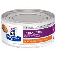 Hill's Prescription Diet y/d thuroid Care with Chicken Wet Cat Food 156gm x 24 cans