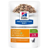 Hill's Prescription Diet c/d Multicare Stress + Metabolic Wet Cat Food 85gm x 12 Pouches (out of stock)
