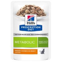 Hill's Prescription Diet Metabolic Wet Cat Food 85gm x 12 pouches