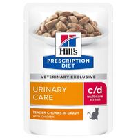 Hill's Prescription Diet c/d Multicare Stress with Chicken Wet Cat Food 85gm x 12 Pouches