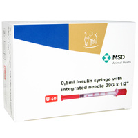 Caninsulin Syringe 0.5ml 29G 1/2 40Iu 30S