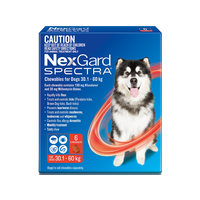 Nexgard SPECTRA Chewables For Extra Large Dogs Red 30.1-60kg 1Chew