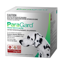 Paragard Dogs Upto 20kg Allwormer 100 Tablets
