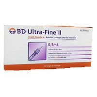 BD Ultrafine Insulin 0.3ml 31G 100S