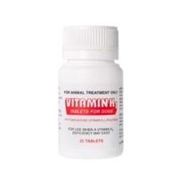 Vitamin K1 Tablets for dogs - 25mg - 25 tablets