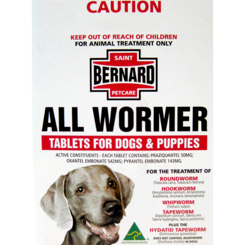 St Bernard All Wormer Tablets For Dogs And Puppies