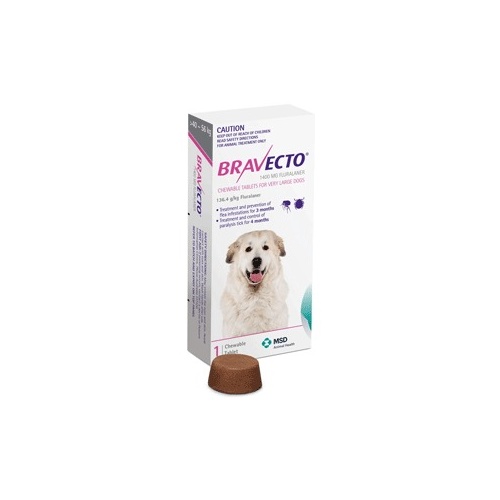 Bravecto Very Large Dog 1400mg Pink 40 - 56kg