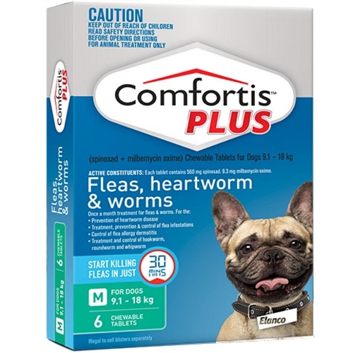 Comfortis Plus 9.1-18kg Chewable Green Dog