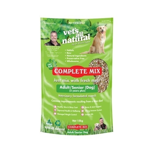 Vets All Natural Complete Mix Adult/Senior Dog 15kg Bag