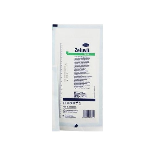 DRESSING HEAVY WOUND 10X20CM ZETUVIT PLUS ABSORB