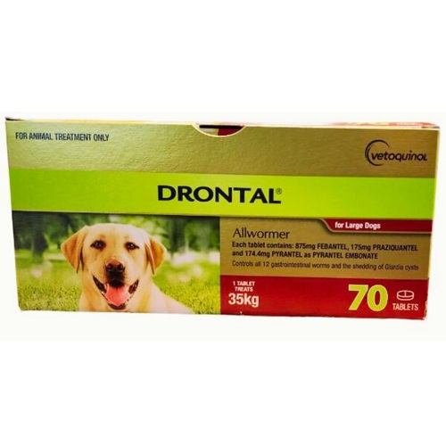 Drontal Allwormer For Dogs 35kg Tablet