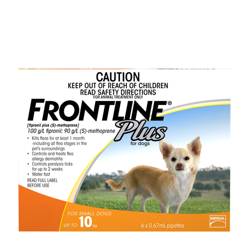 Frontline Plus Small Dogs Up To 10kg Orange