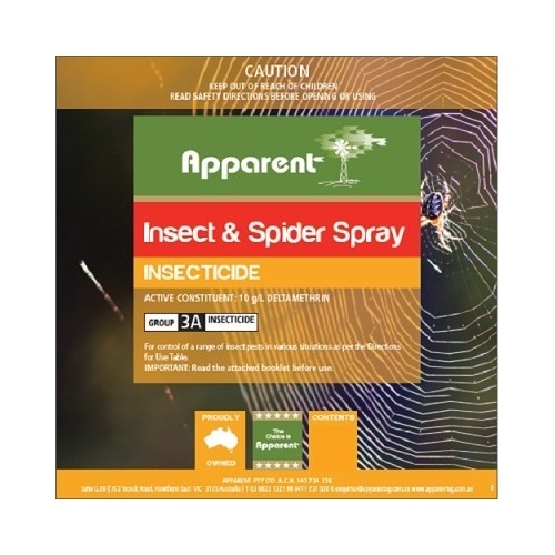 Apparent Insect & Spider Spray 10 G/L Deltamethrin (Equiv Insectigone)