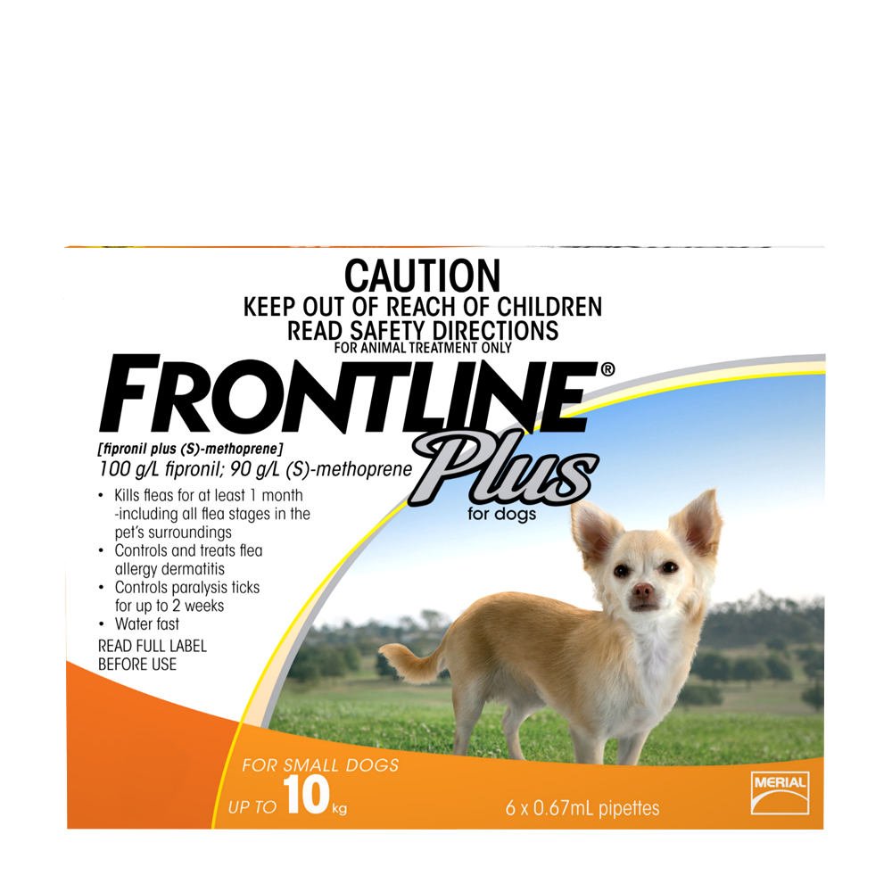 Frontline Plus Small Dogs Up to 10kg Orange - Merial