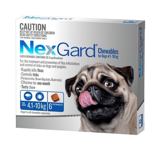NexGard® (afoxolaner) Chewables 1 dose (1 month supply), 4 to10