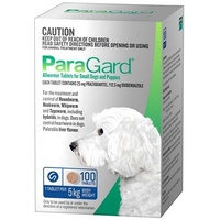 Paragard Dogs Upto 5kg Allwormer 100 Tabs