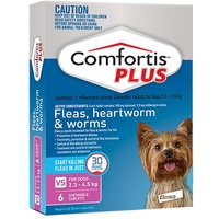 Comfortis Plus 2.3-4.5kg Chewable Pink Dog 6 Pack