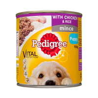 Pedigree Puppy Minced Chicken Rice 12X700G