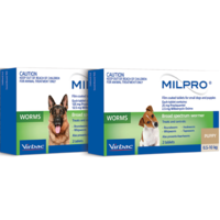 Milpro Broad Spectrum Wormer For Puppies And Dogs 2Tabs