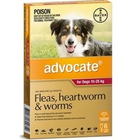 Advocate Large Dogs 10-25kg Red