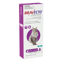 Bravecto Spot On - Purple - Large Cats 6.25-12.5kg x 2 Pipettes