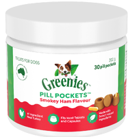 Greenies Pill Pockets - Smokey Ham Flavour - Dog Treats 30 Pack