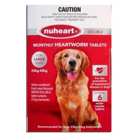 Nuheart Heartworm Tablets For Dogs 23-45kg - 6pack