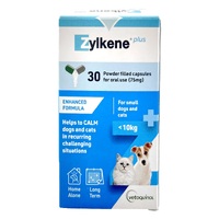 Zylkene PLUS Capsules for Small Cats & Dogs 0-10kg (Blue) 75mg - 30 Capsules