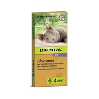 Drontal Allwormer Tablets for Cats 4kg - 4 Tablets