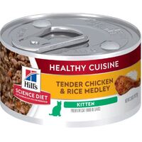 Hill's Science Diet Kitten Healthy Cuisine Tender Chicken & Rice Medley - 79gm x 24 Cans