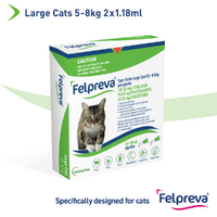 Felpreva Spot-On for Large Cats 5kg to 8kg - 1 pack (3 Month Dose) - (Green box)