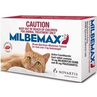 Milbemax For Large Cats 2-8kg 20 Tabs (Red Box)