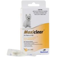 Moxiclear for Small Dogs 4-10kg (Yellow)