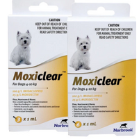 Moxiclear Dogs 4-10 kg 12 Pack (Note 2 X 6 Packs )