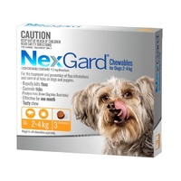 Nexgard Chewables Flea & Tick 2-4kg Orange Chews