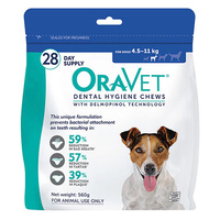 Oravet Dental Chews Small 4.5-11kg 28 Chews - Blue (Out Of Stock)